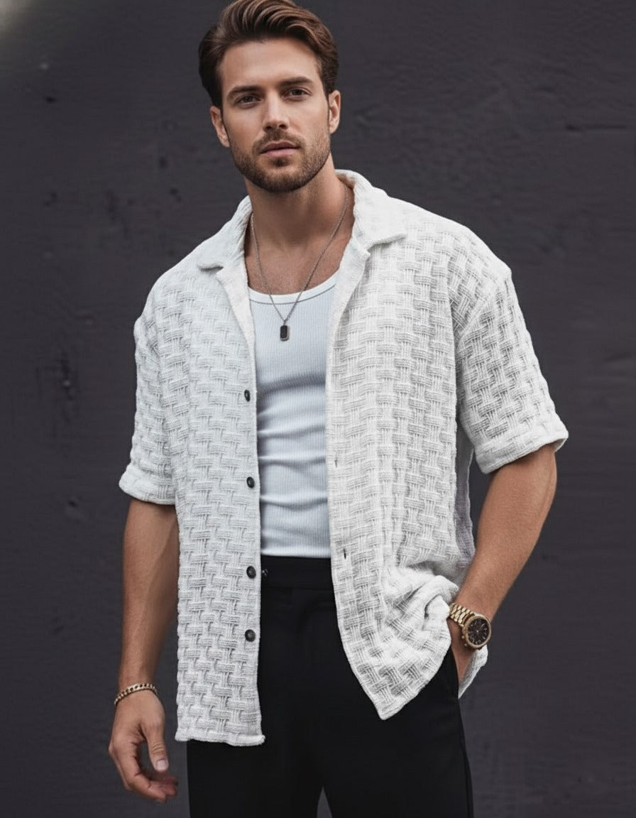 Elite Textured Casual Shirts for Men
